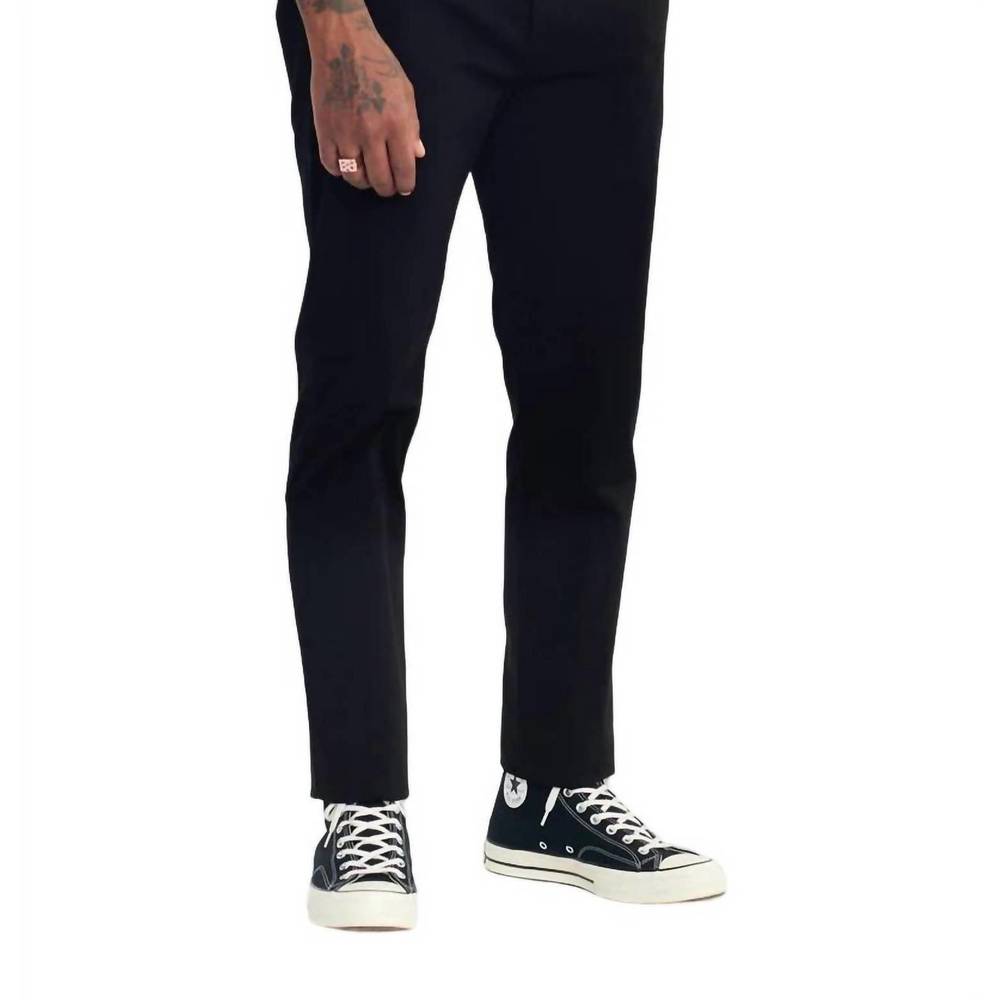 NEW WAX LONDON skye cotton twill trouser in black